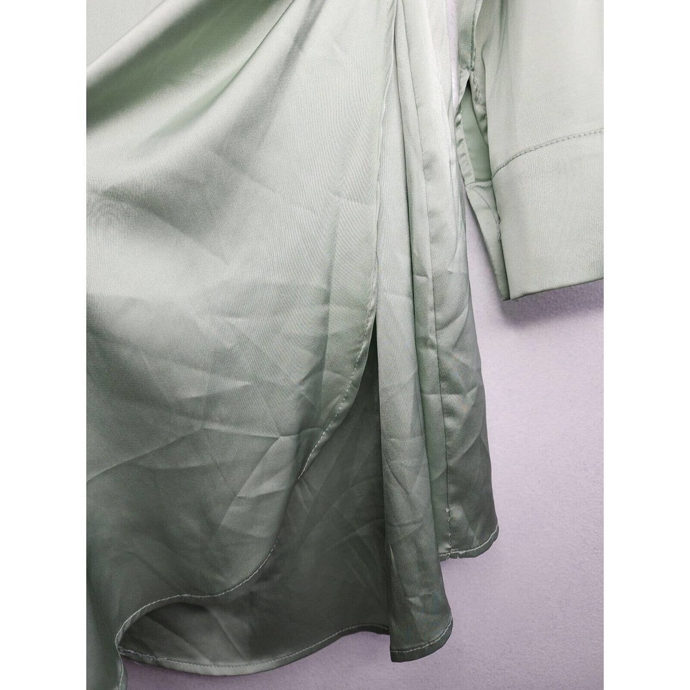 Dirty Martini Long Sleeve Pale Green Mini Dress by Cider Women's Size Large - Picture 6 of 11